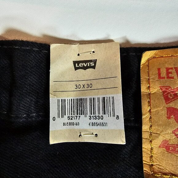 Levi's 501 Original Straight Leg Button Fly Mid Rise Jeans NWT 30x30" Black - Picture 8 of 15